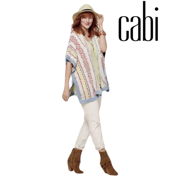 CAbi Size M/L Siesta Fringe Boho Poncho #5001 New with Tag